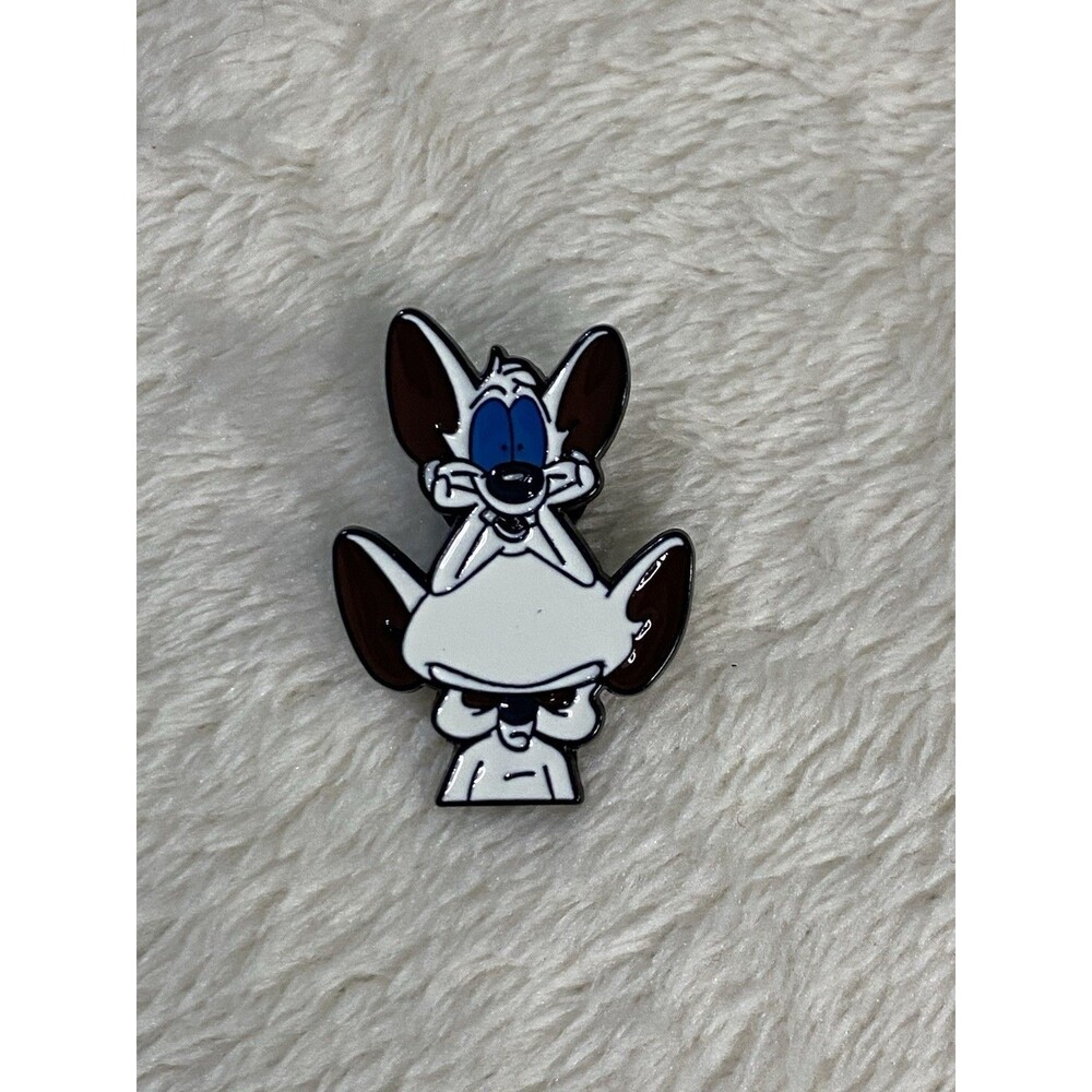 Vintage Style Pinky and the Brain Enamel Pin Badge -90s Warner Bros Cartoon Gift